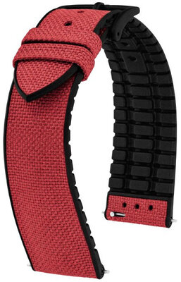 Textilband Hirsch Arne M 0925090160-5, rot, Textil/Naturkautschuk, Länge M, Quick Release