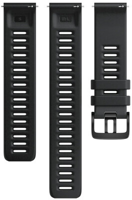 Silikon-Uhrenarmband Polar 20mm, schwarz, Größe S, M/L, Quick Release, mit Bezahlfunktion