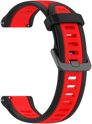 Silikonband Ricardo 20mm (Garmin Venu, Venu Sq, Venu Sq 2, Venu 2 plus, etc.), rot, Quick Release