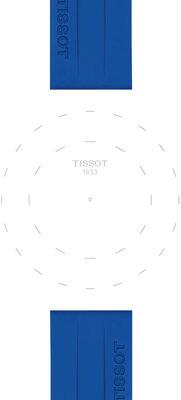 Silikonband Tissot T852.050.991 22mm, Blau, Quick Release
