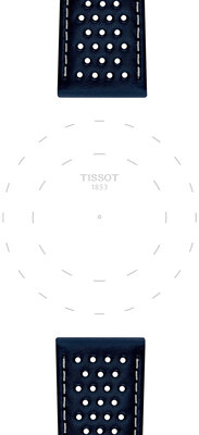 Lederband Tissot T852.051.015 22mm, Blau, Quick Release