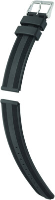 Silikonarmband Hirsch Silverstone L 40518850-2, schwarz, Länge L