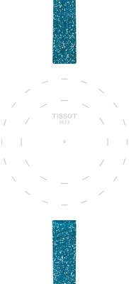 Synthetisches Uhrenarmband Tissot T852.048.078 9mm, blau, Quick Release
