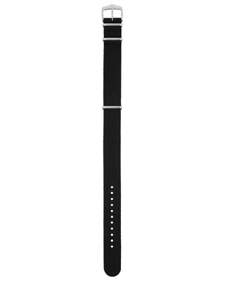 Textil-Uhrenarmband Hirsch Rush Recycle XL 40536050-2, schwarz, Länge XL