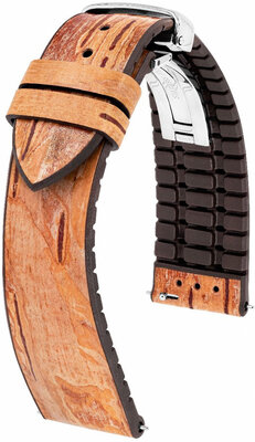 Hirsch Birkenlederband L 0921045010-2, braun, Länge L, Schnellverschluss