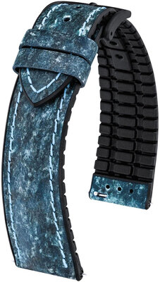 Lederband Hirsch Stone L 0925044080-5, blau, Länge L, Quick Release