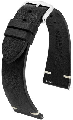 Lederband Hirsch Bagnore 05502150-2, schwarz, Kalb, Quick Release