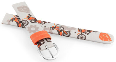 Kunstlederband JVD RJ7233.1 14mm, Grau, Kinder