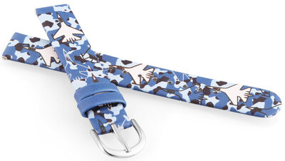 Kunstlederband JVD RJ7235.3 14mm, Blau, Kinder