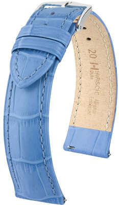 Lederband Hirsch Duke 01028183-2, Blau, Kalb, Quick Release