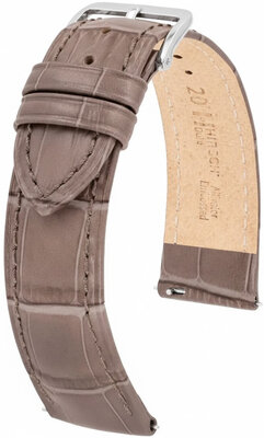 Leder-Uhrenarmband Hirsch Duke L 01028037-2, braun, Kalbsleder, Länge L, Quick Release