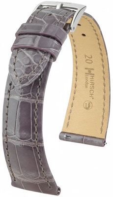 Lederband Hirsch London 04207112-2, lila, Alligatorenhaut, Quick Release