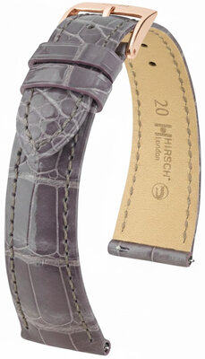 Lederband Hirsch London 04207112-7, lila, Alligatorenhaut, Quick Release