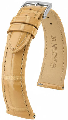 Lederband Hirsch London 04207190-2, Beige, Alligatorenhaut, Quick Release