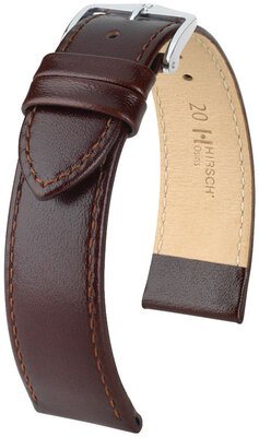 Leder-Uhrenarmband Hirsch Osiris L 03475010NQ-2, braun, Kalbsleder, Länge L