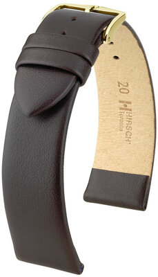 Leder-Uhrenarmband Hirsch Toronto L 03702010NQ-1, braun, Kalbsleder, Länge L