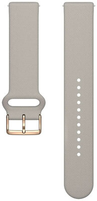 Silikon-Uhrenarmband Polar 20mm mit Tunnel, beige, Gr. S-L, Quick Release