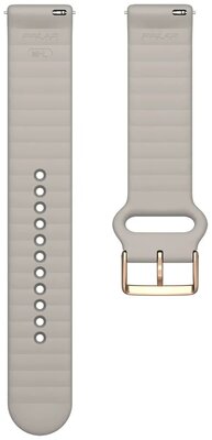 Silikon-Uhrenarmband Polar 20mm mit Tunnel, beige, Gr. S-L, Quick Release