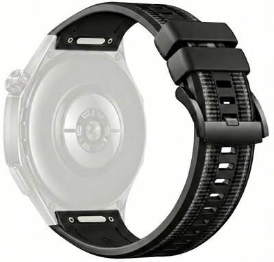 Silikonband Ricardo 22mm (pro Huawei Watch GT 6 Pro), schwarz, QuickFit