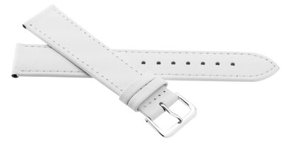Leder-Uhrenarmband JVD R23004 18mm, weiß