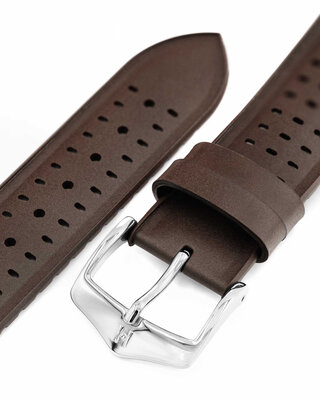 Kautschuk-Uhrenarmband Hirsch NYAD L 0921099010-2, braun, Naturkautschuk, Länge L, Quick Release