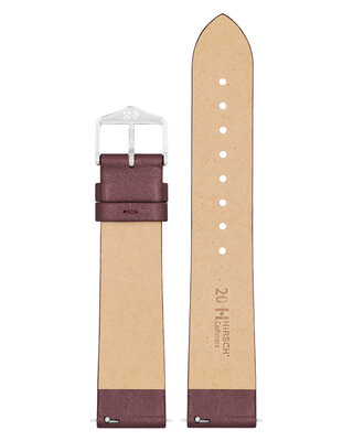 Leder-Uhrenarmband Hirsch Cashmere M 03902161-2, braun, Kalbsleder, Länge M, Quick Release