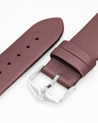 Leder-Uhrenarmband Hirsch Cashmere M 03902161-2, braun, Kalbsleder, Länge M, Quick Release