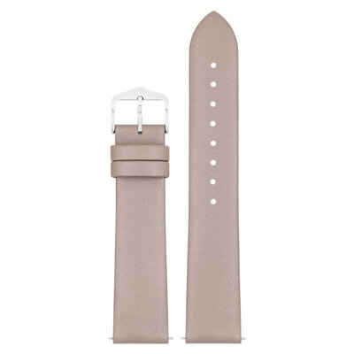 Leder-Uhrenarmband Hirsch Cashmere M 03902195-2, beige, Kalbsleder, Länge M, Quick Release