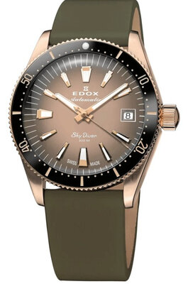 Edox SkyDiver 38 Date Automatic 80131-37rnc-vdbei (+ Ersatzband)