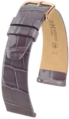 Lederband Hirsch Prestige 02307112-7, lila, Alligatorenhaut, Quick Release