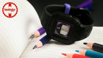 Kunststoff-Uhrenarmband Garmin (für Vívofit junior 3), schwarz, Marvel, Black Panther, 010-12666-40