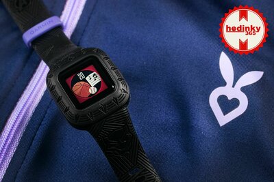 Kunststoff-Uhrenarmband Garmin (für Vívofit junior 3), schwarz, Marvel, Black Panther, 010-12666-40