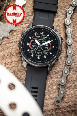 Silikon-Uhrenarmband Ricardo 26mm (für Garmin Fenix 8/7X/6X (51mm), Tactix u.a.), schwarz, QuickFit