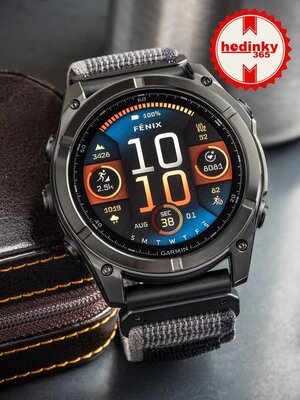 Nylon-Uhrenarmband Ricardo 26mm (für Garmin Fenix 8/7X/6X (51mm), Tactix u. a.), grau V3, QuickFit