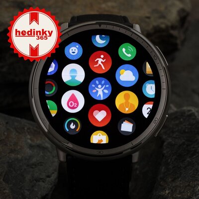 Amazfit Active 2 Premium (Round) schwarzes Leder (+ Ersatzband)