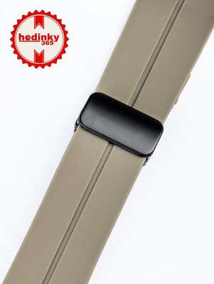 Silikonarmband Ricardo 22mm (für Huawei Watch GT 4, 5), grau V2, Schnellverschluss