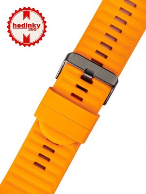 Ricardo Silikonarmband 26mm (für Garmin Fenix 8/7X/6X (51mm), Tactix etc.), orange, QuickFit